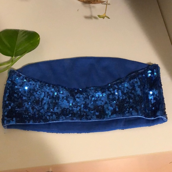 Bandeau blue sequin - Picture 3 of 4